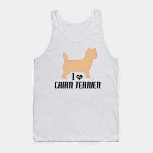 Cairn Terrier Pattern in Black Paw Prints and Bone Print Carin Terriers Tank Top